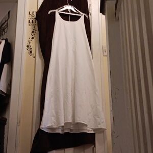 Zara  White Linen Halter Dress
